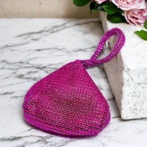 Sequin Evening Bag Dark Pink